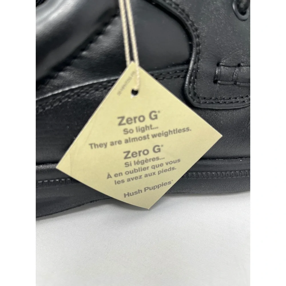 Hush Puppies Mens Zero G Black Leather Oxford Shoes Wide H18770 Size 10W